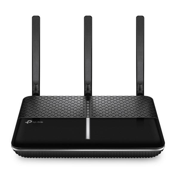 TP-LINK Archer A10 AC2600 Wireless MU-MIMO Gigabit Router with four antennas and sleek design.